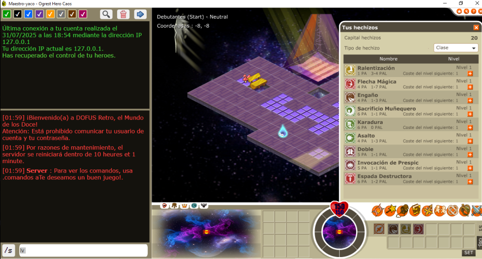 Interfaz de Hechizos